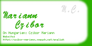 mariann czibor business card